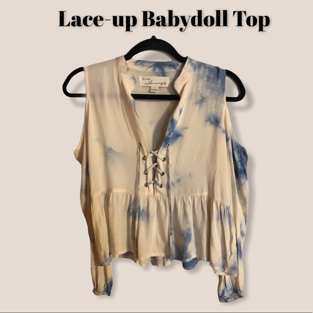 Lace-up Babydoll Top